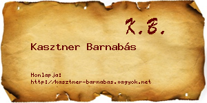 Kasztner Barnabás névjegykártya